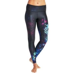 CALIA by Carrie Underwood Floral Black High-Rise Leggings Size Medium